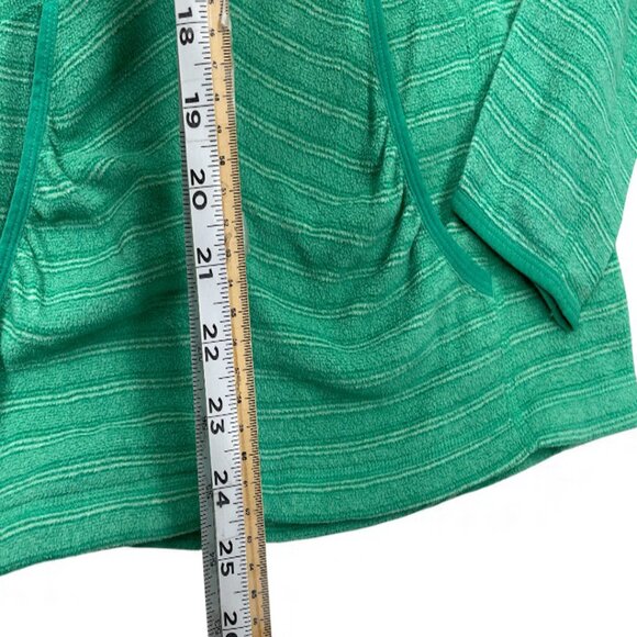 The North Face Green Striped Zip Terry Cloth Hoodie Sweatshirt Jacket Women's XL - Picture 5 of 8